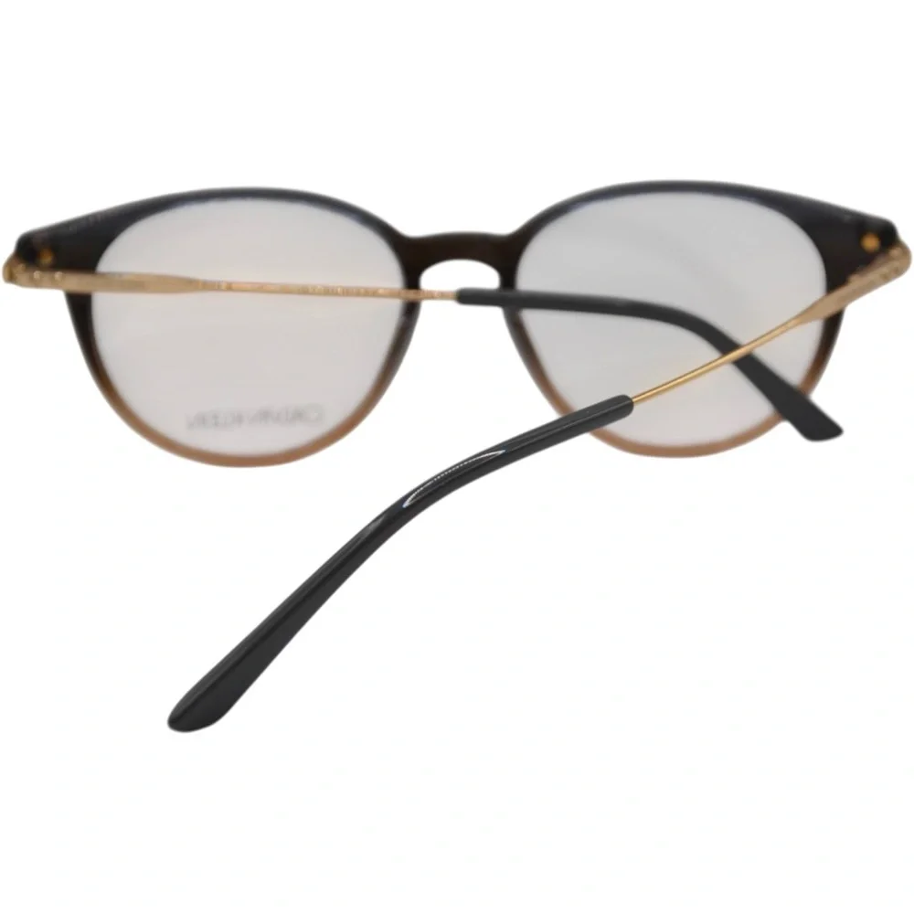 Calvin Klein Women’s Eyeglasses | Crystal Grey | Round Full Rim | 51–17–140